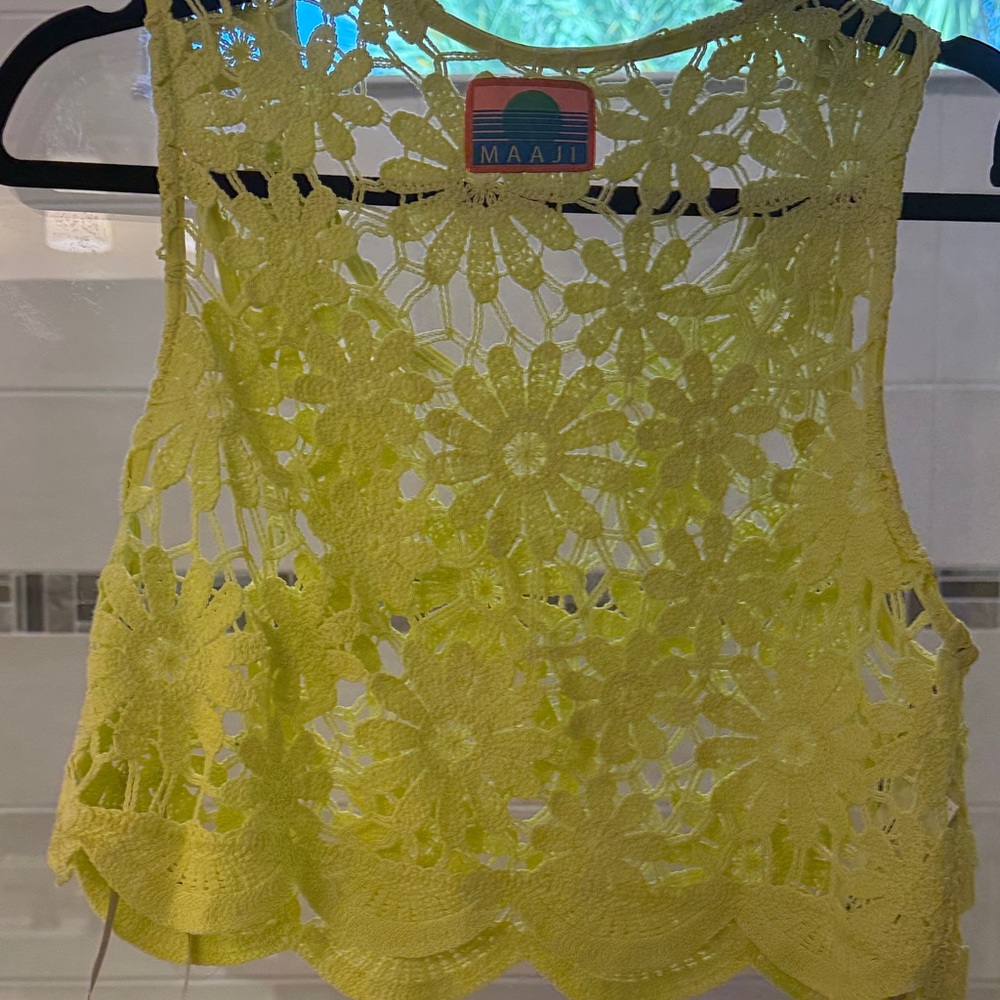 MAAJI Yellow Crochet Two-Piece Set SIZE M NEVER WORN - Picture 11 of 11